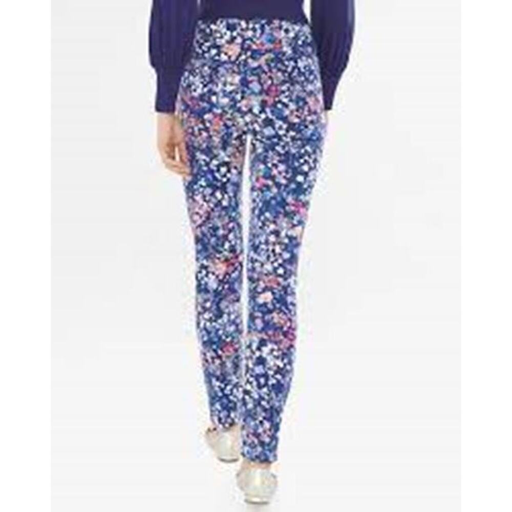 NWT Chico's Petal Print Pull On Jeggings Blue Floral Pants Size 1R 8 H13263 - Picture 11 of 16